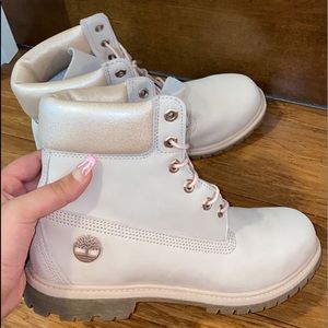 Timberland pink boots!